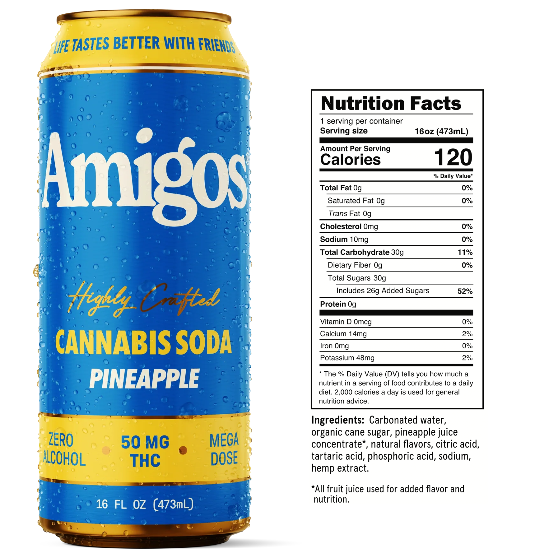 pineapple cannabis soda nutrition facts